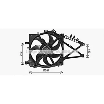 Ventilateur, refroidissement du moteur AVA QUALITY COOLING OL7741