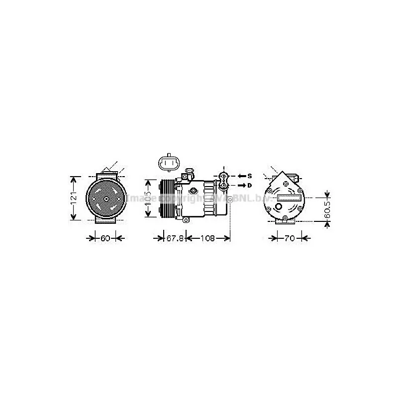Compresseur, climatisation AVA QUALITY COOLING OLAK477