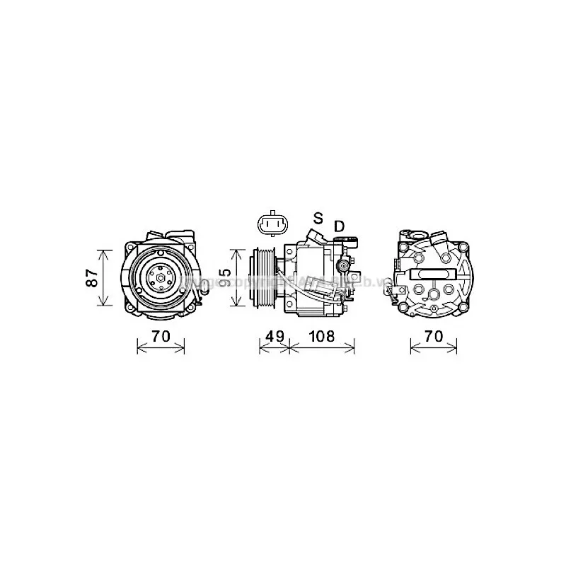 Compresseur, climatisation AVA QUALITY COOLING OLAK668