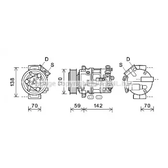 Compresseur, climatisation AVA QUALITY COOLING OLK678