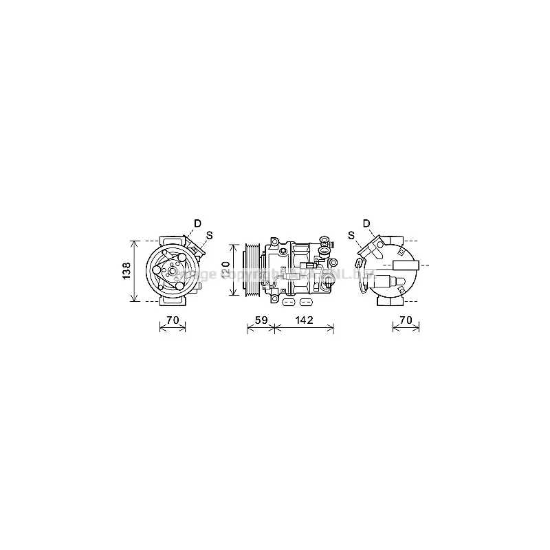 Compresseur, climatisation AVA QUALITY COOLING OLK678