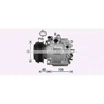 Compresseur, climatisation AVA QUALITY COOLING OLK734