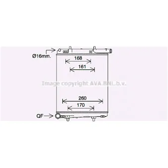 Radiateur, refroidissement du moteur AVA QUALITY COOLING PE2411