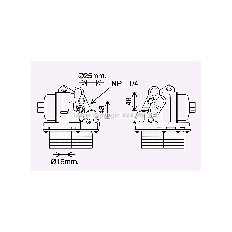 Boîtier, filtre à huile AVA QUALITY COOLING PE3400H