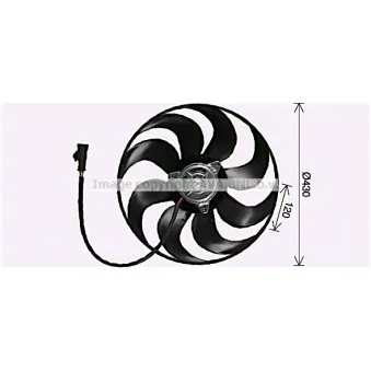 Ventilateur, refroidissement du moteur AVA QUALITY COOLING PE7559