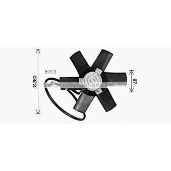 Ventilateur, refroidissement du moteur AVA QUALITY COOLING PE7562