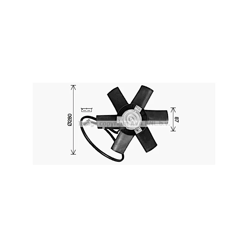 Ventilateur, refroidissement du moteur AVA QUALITY COOLING PE7562