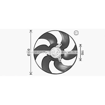 Ventilateur, refroidissement du moteur AVA QUALITY COOLING PE7563