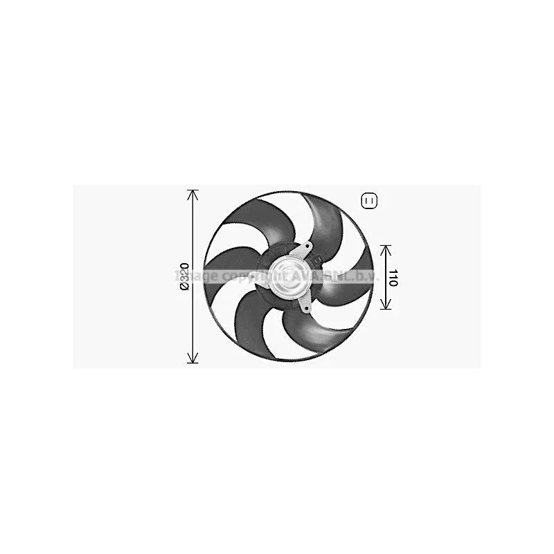 Ventilateur, refroidissement du moteur AVA QUALITY COOLING PE7563