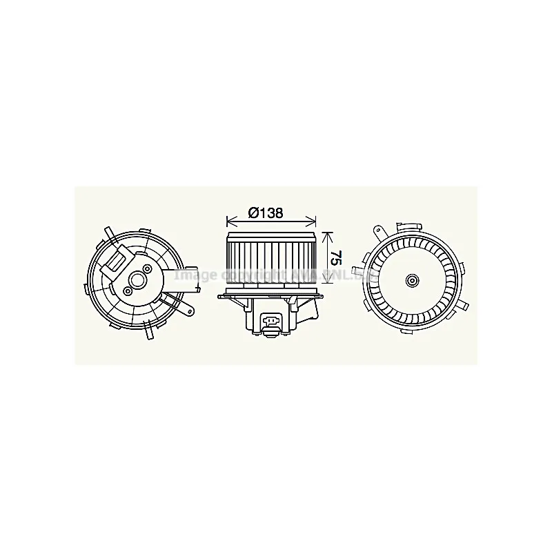 Moteur électrique, pulseur d'air habitacle AVA QUALITY COOLING PE8406