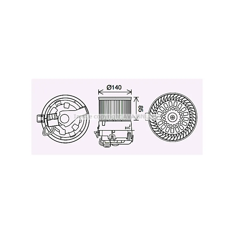 Moteur électrique, pulseur d'air habitacle AVA QUALITY COOLING PE8558