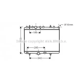 Radiateur, refroidissement du moteur AVA QUALITY COOLING PEA2290