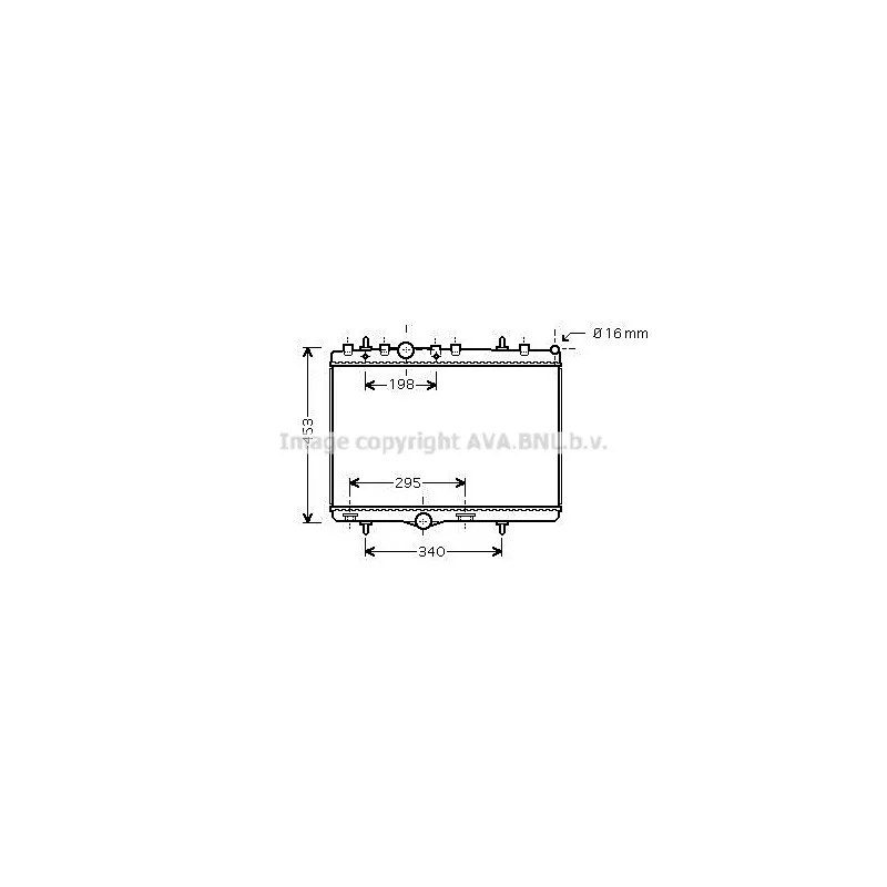 Radiateur, refroidissement du moteur AVA QUALITY COOLING PEA2290