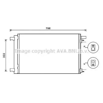 Condenseur, climatisation AVA QUALITY COOLING PEA5364D