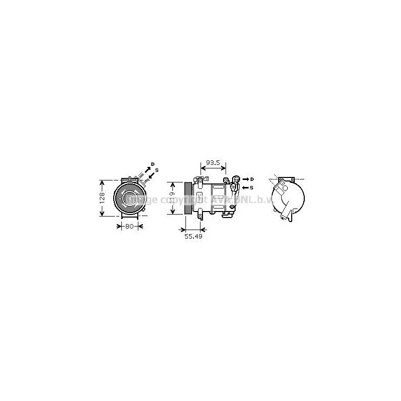 Compresseur, climatisation AVA QUALITY COOLING PEAK316