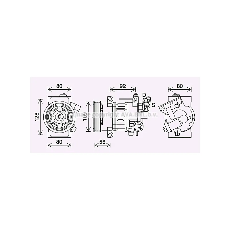 Compresseur, climatisation AVA QUALITY COOLING PEAK418