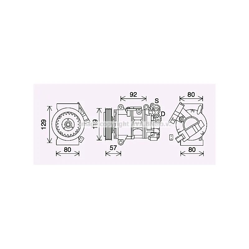Compresseur, climatisation AVA QUALITY COOLING PEK408