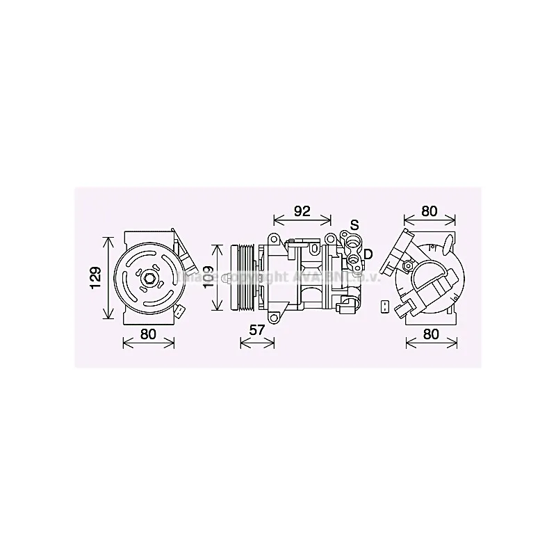 Compresseur, climatisation AVA QUALITY COOLING PEK409