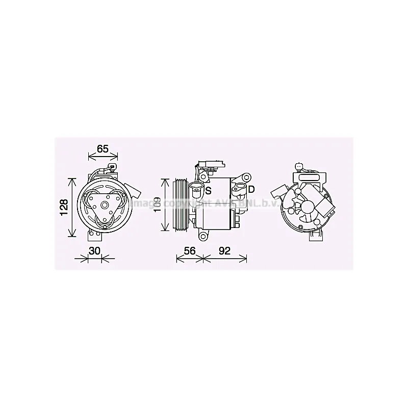 Compresseur, climatisation AVA QUALITY COOLING PEK410