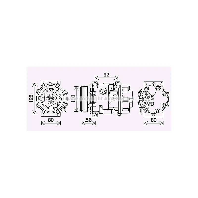Compresseur, climatisation AVA QUALITY COOLING PEK415