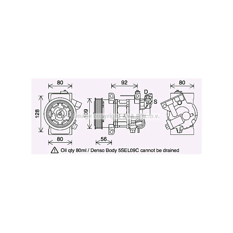 Compresseur, climatisation AVA QUALITY COOLING PEK418