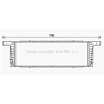 Radiateur, refroidissement du moteur AVA QUALITY COOLING PR2093