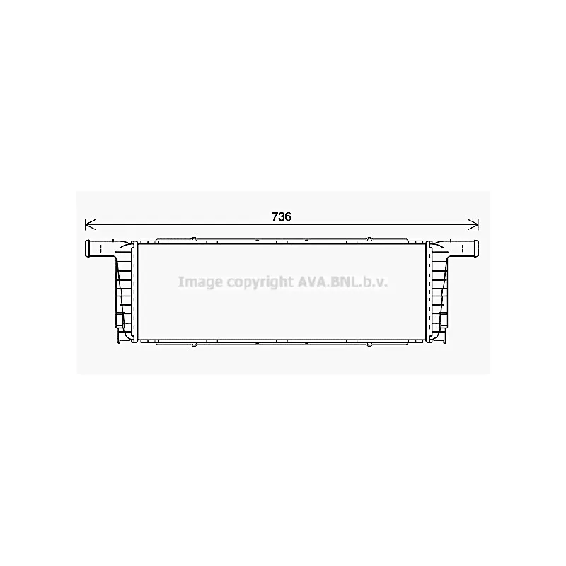 Radiateur, refroidissement du moteur AVA QUALITY COOLING PR2093