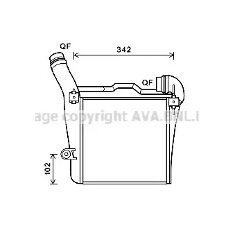 Intercooler, échangeur AVA QUALITY COOLING PR4091