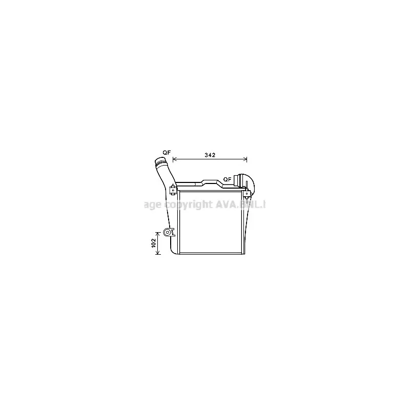 Intercooler, échangeur AVA QUALITY COOLING PR4091