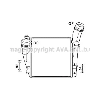 Intercooler, échangeur AVA QUALITY COOLING PR4094