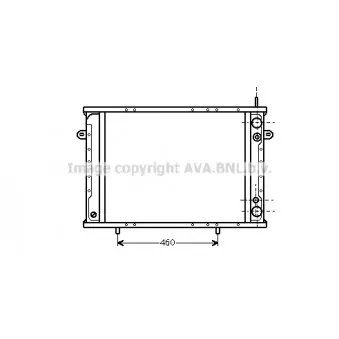 Radiateur, refroidissement du moteur AVA QUALITY COOLING RT2085