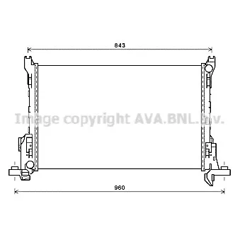 Radiateur, refroidissement du moteur AVA QUALITY COOLING RT2624