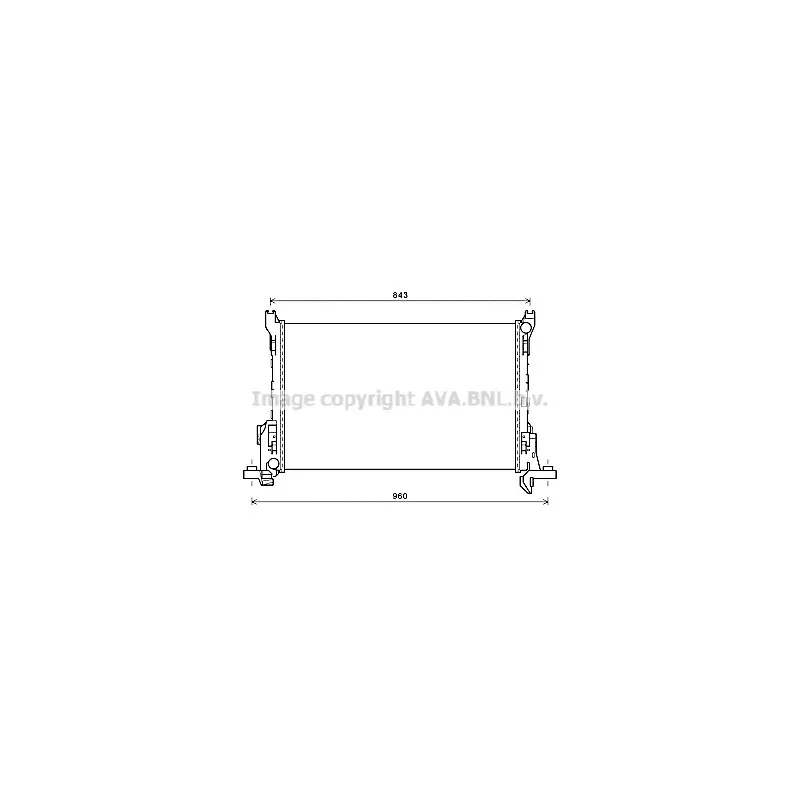 Radiateur, refroidissement du moteur AVA QUALITY COOLING RT2624