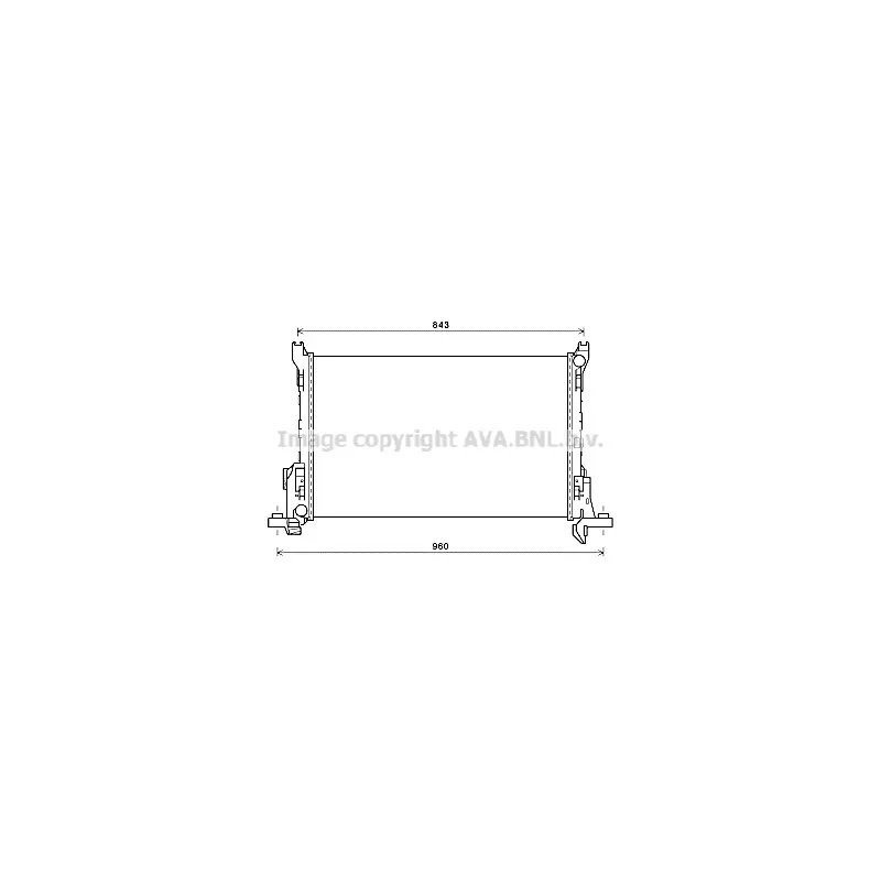 Radiateur, refroidissement du moteur AVA QUALITY COOLING RT2625