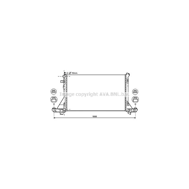 Radiateur, refroidissement du moteur AVA QUALITY COOLING RT2644