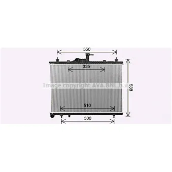 Radiateur, refroidissement du moteur AVA QUALITY COOLING RT2650