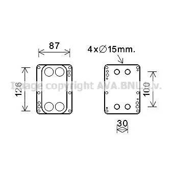 Radiateur d'huile AVA QUALITY COOLING RT3631