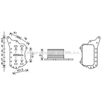 Radiateur d'huile AVA QUALITY COOLING RT3638