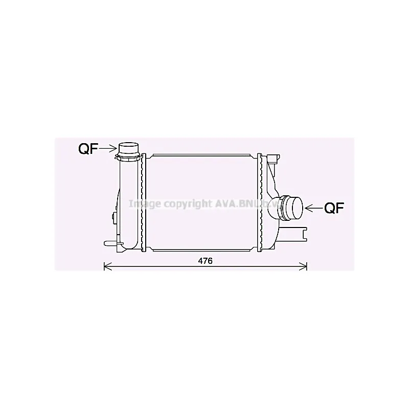 Intercooler, échangeur AVA QUALITY COOLING RT4642