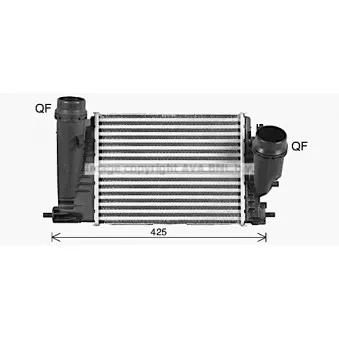 Intercooler, échangeur AVA QUALITY COOLING RT4680