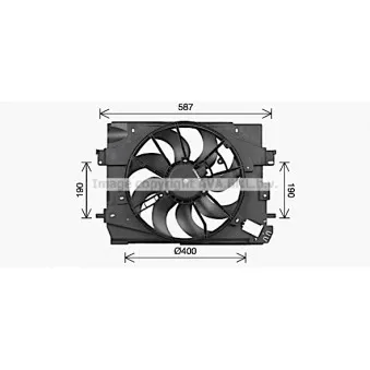 Ventilateur, refroidissement du moteur AVA QUALITY COOLING RT7662