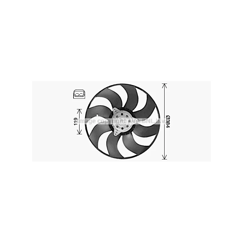 Ventilateur, refroidissement du moteur AVA QUALITY COOLING RT7664