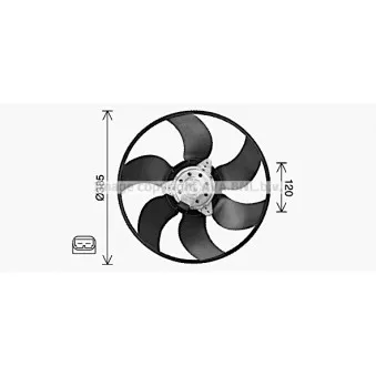 Ventilateur, refroidissement du moteur AVA QUALITY COOLING RT7665