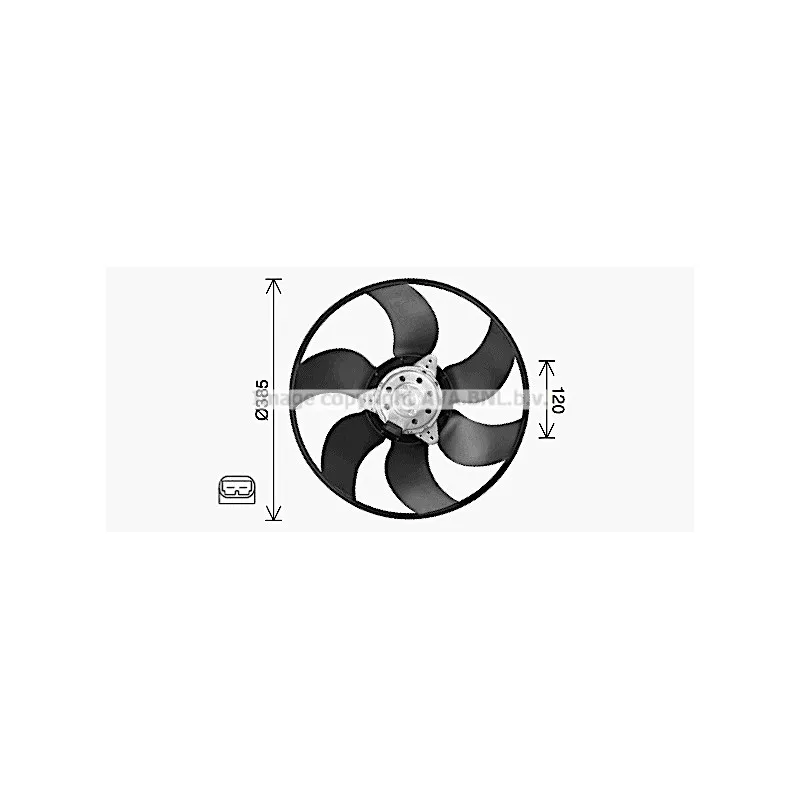 Ventilateur, refroidissement du moteur AVA QUALITY COOLING RT7665