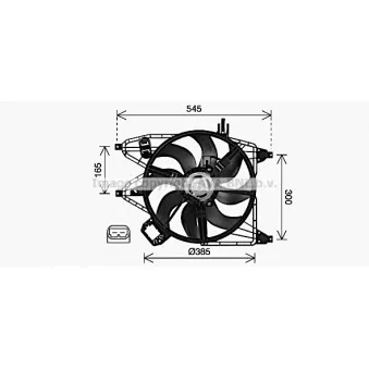 Ventilateur, refroidissement du moteur AVA QUALITY COOLING RT7670