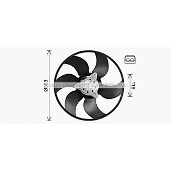 Ventilateur, refroidissement du moteur AVA QUALITY COOLING RT7673