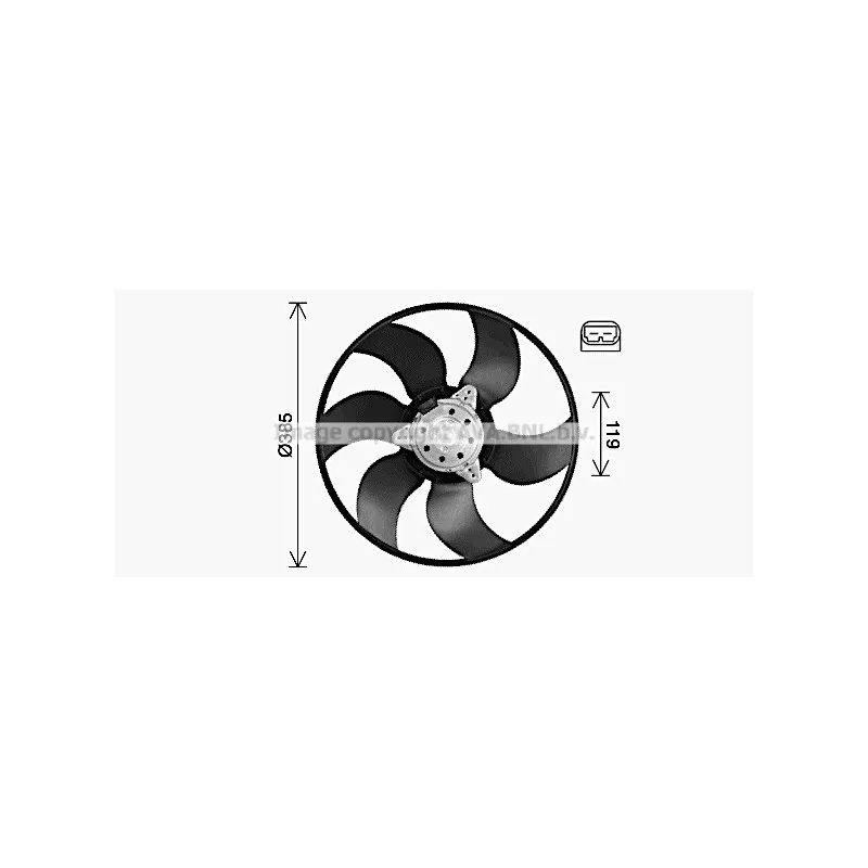 Ventilateur, refroidissement du moteur AVA QUALITY COOLING RT7674