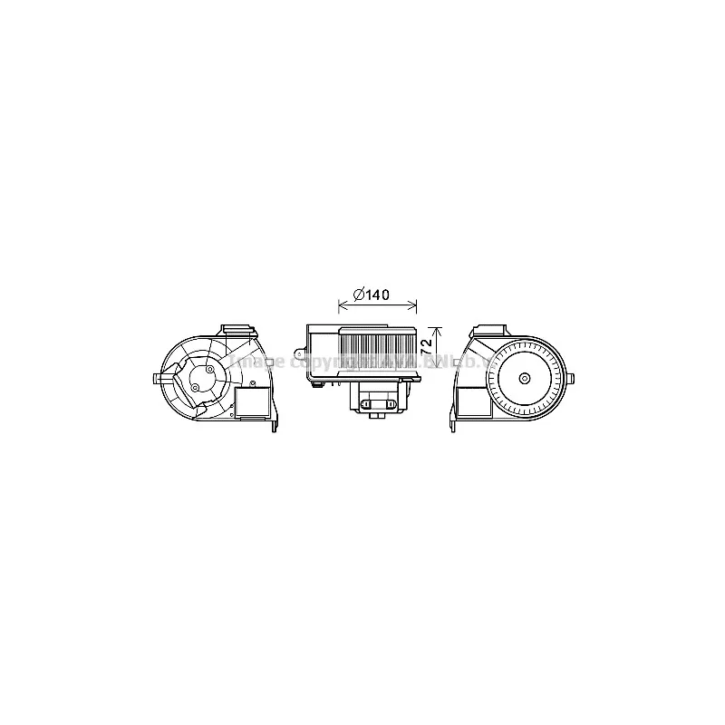 Moteur électrique, pulseur d'air habitacle AVA QUALITY COOLING RT8617