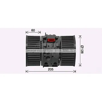 Moteur électrique, pulseur d'air habitacle AVA QUALITY COOLING RT8654