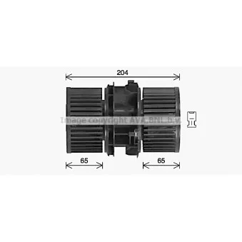 Moteur électrique, pulseur d'air habitacle AVA QUALITY COOLING RT8666